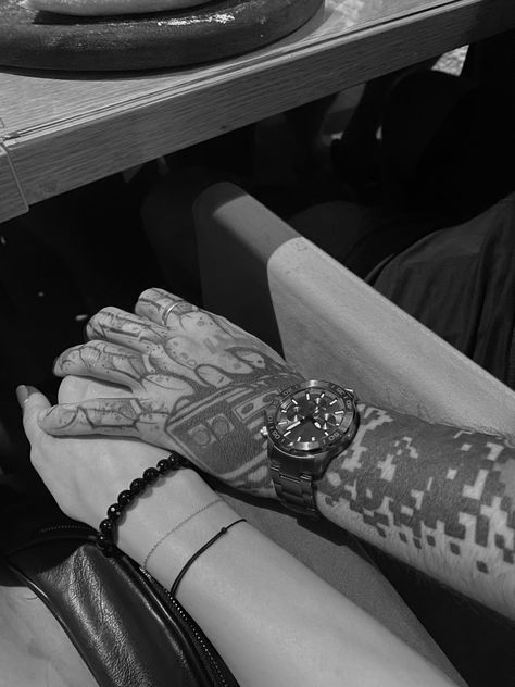 #tattoo #hands #love #couple #handtattoo Holding Hands Tattoo Couple, Tattooed Couple Aesthetic, Hands Love Couple, Couples Hand Tattoos, Holding Hands Images, Tattoo Photoshoot, Hand Tatto, Novel Ideas, Couple Hands