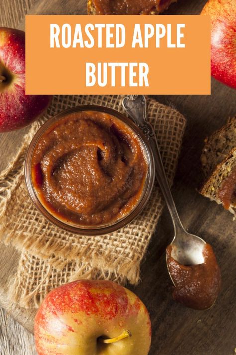 Around here, autumn is apple butter season. We just love heading to the apple orchard, picking our own apples, and then turning some of them into apple pies, apple cake, and this delicious roasted apple butter.This recipe contains no added sugar. The sweetness is brought out through the caramelization process in the oven. Yes, you read that correctly. This is a really simple apple butter you can make in your oven. Oven Apple Butter Recipe, Apple Butter In Roaster Oven, Baked Apple Butter Recipe, Apple Butter Recipe No Sugar, Caramel Protein Shake, Apple Caramel Cake, Convection Oven Baking, Caramel Apple Dessert, Caramel Cakes