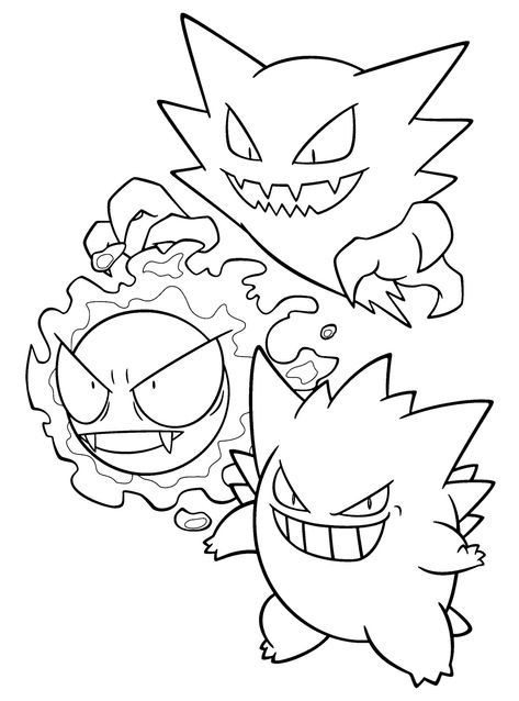 Gastly pokémon evolution coloring sheets - ghost and poison type Pokemon coloring #gastly #haunter #gengar #pokemon #ghost #poison #evolution #coloring Unicorn Pokemon, Gastly Pokemon, Coloring Pokemon, Pikachu Coloring, Pokemon Printables, Animals Disney, Pokemon Coloring Sheets, Zicxa Photos, Pixel Pokemon