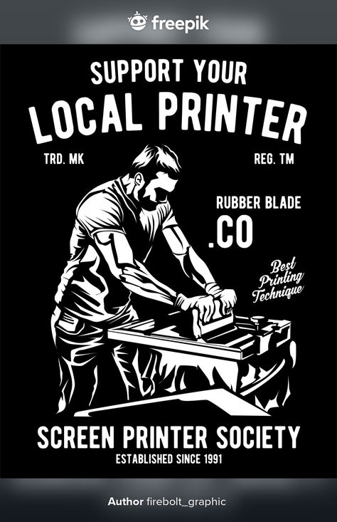 Local printer Premium Vector | Premium Vector #Freepik #vector #printer #screen #local #rubber Rakel Sablon, Screen Printing Graphic Design, Printer Design, Screen Printing Logo, Laptop Case Stickers, Joe Black, Desain Editorial, T Shirt Design Template, Flat Icons Set