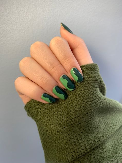 Green Swirl Nails, Swirl Nails, Nails Inspo, Nail Tech, Cute Nails, Nail Ideas, Nail Inspo, Hair And Nails, Swirl