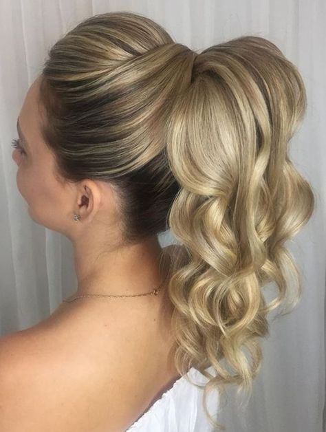 Brides With Veils, Curly Hair Straight, Voluminous Ponytail, Short Hair Bride, Pageant Hair, Elegant Ponytail, Ball Hairstyles, Hair Upstyles, Wedding Hair Inspiration