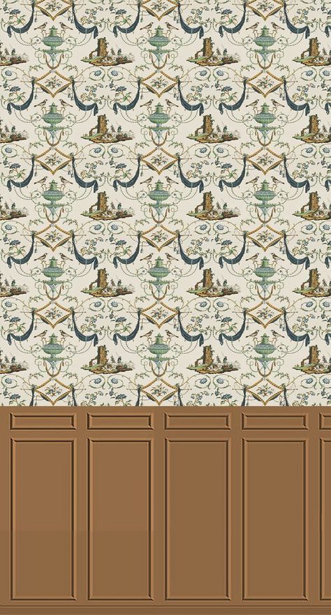 Dollhouse Wallpaper Printable Free, Wallpaper Paneling, Miniature Wallpaper, Diy Home Interior, Doll House Wallpaper, Dollhouse Rug, House Wallpaper, Mini Guitar, House Items