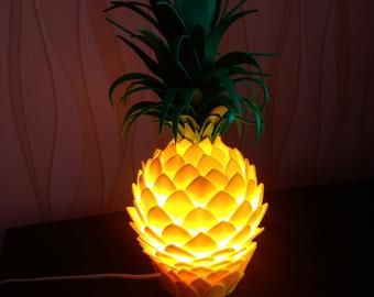 Pineapple Lamp, Pineapple Theme, Light Up Bottles, Paper Lamp, Light Up, Pineapple, Novelty Lamp, Table Lamp, Christmas