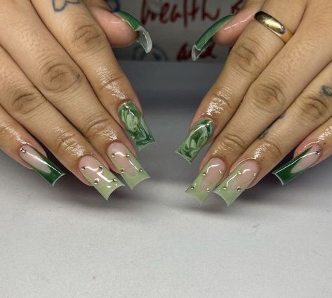 Marble Nail Art Designs, Marble Acrylic Nails, Green Acrylic Nails, Finger Art, Marble Nail, New Nail Designs, Marble Nail Art, Nail Design Inspiration, Unique Acrylic Nails