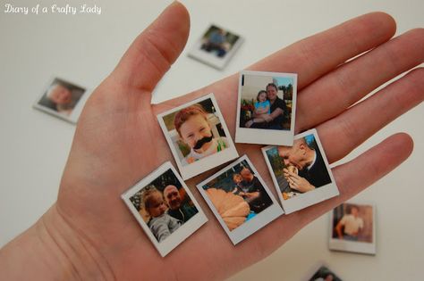 Mini Polaroid Magnets...What a fun thing to make. Polaroid Magnets Diy, Polaroid Magnets, Makeover Madness, Picture Crafts, Picture Magnets, Camera Tutorial, Cubicle Makeover, Polaroid Photo Album, Mini Polaroid