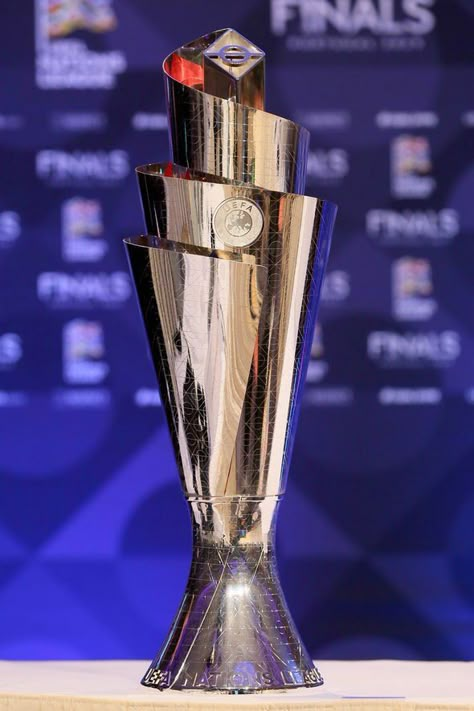 Soccer Trophies, Football Dream, Cristiano Ronaldo And Messi, Soccer Awards, Soccer Trophy, Football Trophy, Medal Design, Trophy Collection, Uefa Nations League