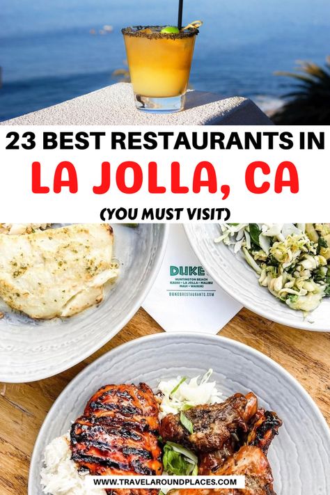 24 Best Restaurants in La a California for First Timers | best restaurants in La Jolla | italian restaurants in La Jolla | seafood restaurants in La Jolla | places to eat in La Jolla | unique restaurants in La Jolla | good restaurants in La Jolla | #restaurant #italianrestaurant #foodlover #california Best Restaurants In La Jolla Ca, La Jolla Restaurants With A View, La Jolla Restaurants, Ocean View Restaurant, Best Burrito, Hawaiian Restaurant, Sunset Restaurant, Good Restaurants, Best Restaurants In La