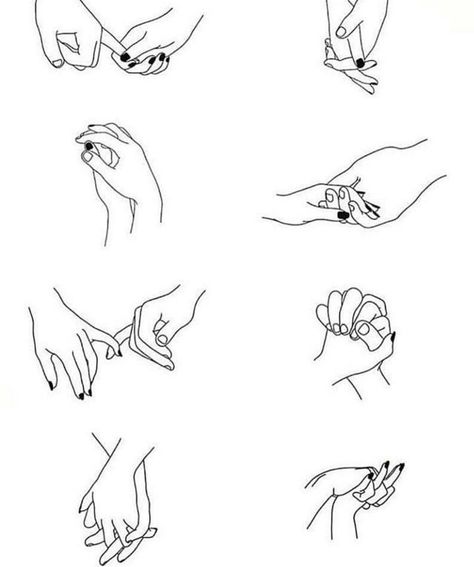 Hand Holding Tattoo, Easy Hand Drawings, Hand Outline, Promise Tattoo, Hand Doodles, Crazy Night, Never Let Me Go, Diy Tattoo, Aesthetic Tattoo