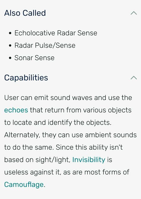 Hearing Super Power, Sound Superpowers, Mutant Powers List, Sound Powers Magic, Unique Power Ideas, Flight Superpower, Sound Powers, Kinetic Abilities, Unique Superpowers Ideas