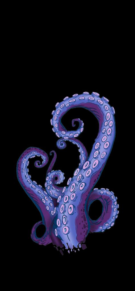 Purple Tentacle Aesthetic, Kraken Mural, Octopus Wallpaper Iphone, Squid Wallpaper, Tentacle Tattoo, Ocean Creatures Art, Octopus Wallpaper, Wallpapers Abstract, Purple Octopus