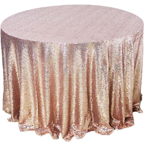 AMAZLINEN Sparkly Rose Gold Round Sequin Tablecloth (108" Round) ❤ liked on Polyvore featuring home, kitchen & dining, table linens, circular tablecloth, round tablecloth, round table cloth, sequin table cloth and sequin tablecloth Champagne Sequin Tablecloth, Sequin Tablecloth Wedding, Rose Gold Sequin Tablecloth, Gold Sequin Tablecloth, 120 Round Tablecloth, Sequin Tablecloth, Sequin Table, Rose Gold Party, Gold Bridal Showers