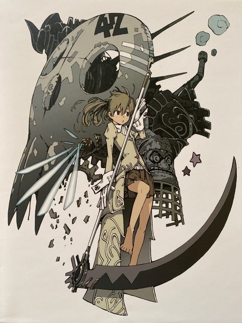 Cover image of the soul eater art book by Atsushi Ohkubo Tomer Hanuka, Soul X Maka, Soul And Maka, Otto Schmidt, Mike Mignola, Comic Manga, Anime Soul, Soul Art, Soul Eater