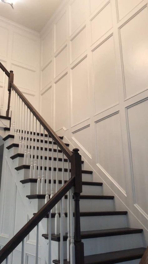 Indoor Stairs, Stairway Wall, Stair Paneling, Wainscoting Stairs, Stairs Wall, Staircase Wall Decor, Stair Wall, Staircase Wall, Stair Case