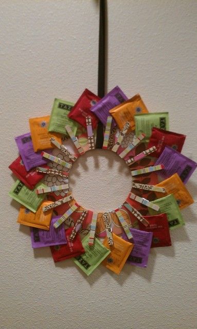 Tea Wreath, Crafty Gifts, Santa Gifts, Christmas Tea, Secret Santa Gifts, Homemade Christmas, Diy Christmas Gifts, Tea Lover, Secret Santa