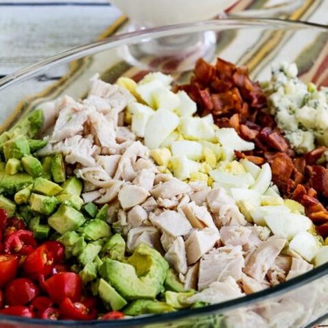 Lettuce-Free Keto Cobb Salad Coumadin Diet, Warfarin Diet, Keto Cobb Salad, Salads Without Lettuce, Cheesy Zucchini Bake, Cobb Salad Ingredients, Zucchini Bake, Black Bean Salad Recipe, Lo Carb Recipes