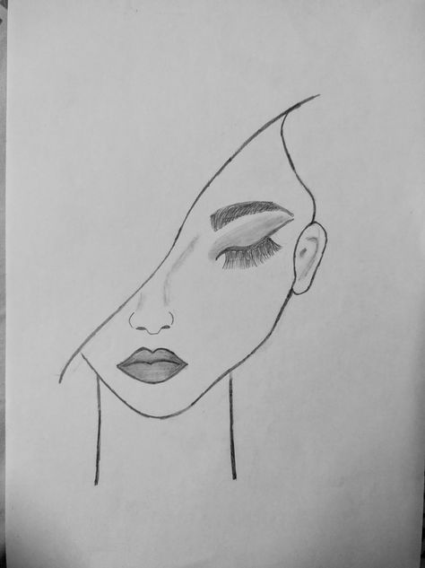 We only see half - Of People, Of The World, Of Ourselves. Half Side Face Drawing, Half Face Drawing Easy, Half Face Portrait Drawing, Face Drawing Ideas, Half Face Line Art, Half Face With Flowers Drawing, Half Face Drawing, Drawing Face, Half Face