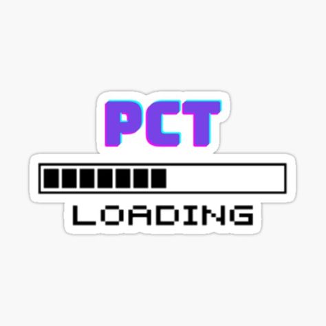 A PCT design with a retro, video game aesthetic. PCT is purple outlined in blue and pink, giving a unique feel. For other background color options- request through messages (bubblemail). • Millions of unique designs by independent artists. Find your thing. Pct Aesthetic, Retro Video Game Aesthetic, Video Game Aesthetic, Future Healthcare, Graduation Wallpaper, Life Pics, Game Aesthetic, Goal Board, Becoming A Doctor