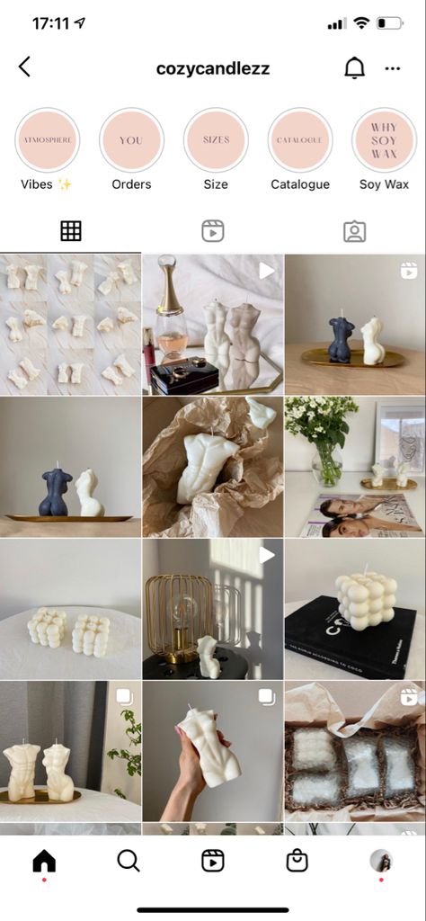 Candles Aesthetic Instagram Feed, Candle Business Instagram Feed, Candle Instagram Posts, Candle Instagram Feed, Candles Business, Luxury Candle Brands, Diy Candles Homemade, Instagram Feed Layout, Candle Projects