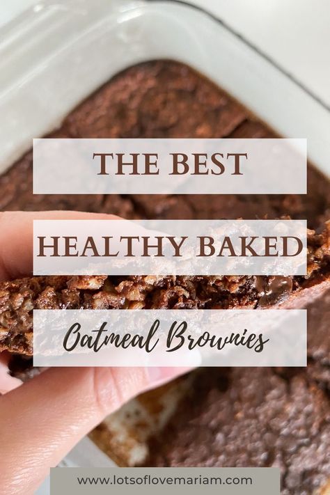 Healthy Chocolate Oatmeal, Oatmeal Brownies, Baked Fruit Desserts, Low Carb Oatmeal, Oatmeal Bars Healthy, Oatmeal Dessert, Breakfast Brownies, Baked Oatmeal Healthy, Healthy Breakfast Snacks