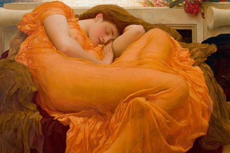 Flaming June, Frederic Leighton, Lawrence Alma Tadema, Snoring Remedies, Istoria Artei, Sleeping Women, Victorian Paintings, Most Famous Paintings, Francisco Goya