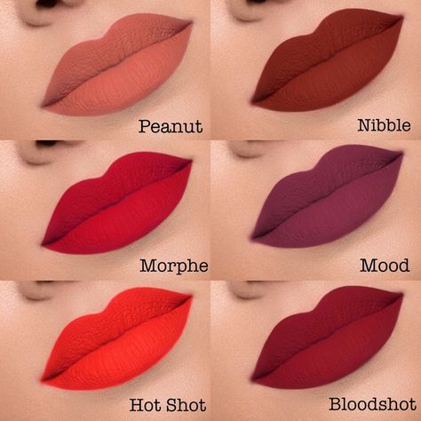 MORPHE - Matte Liquid Lipstick Shades Of Lipstick, Matte Make Up, Lipstick Kit, Lips Shades, Makeup Tricks, Smokey Eyes, Nude Lip, Mac Lipstick, Lip Art