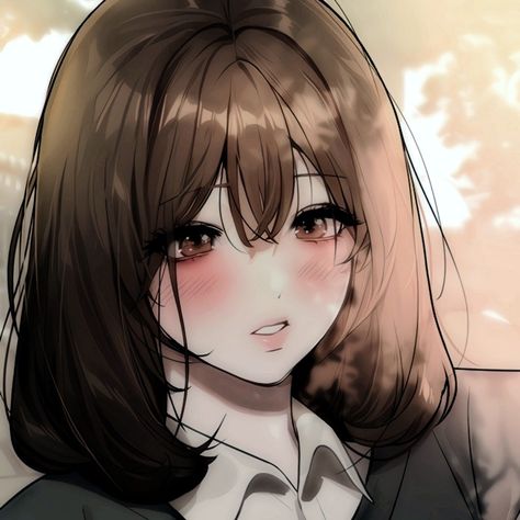 Aesthetic girl icon, Aesthetic icon, Girl icon, elegant girl icon Brown Hair Girl Art, Brown Hair Pfp, My Landlady Noona, Landlady Noona, Anime Cover Photo, Pretty Drawings, Anime Dancer, Cute Cartoon Drawings, Anime Monochrome