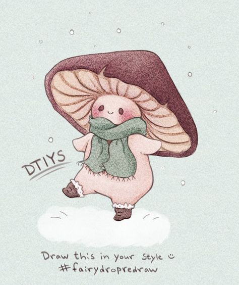 Mushroom Wallpaper, Mushroom Drawing, Japon Illustration, Nature Drawing, Arte Sketchbook, Mushroom Art, Cute Little Things, Cute Little Drawings, A Drawing