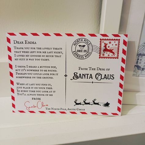 What To Leave Out For Santa, Christmas Santa Letter, Secret Santa Letter Ideas, Presents From Santa, Note From Santa, Santa Claus Card, Secret Santa Cards, Secret Santa Letter, Santa Envelope