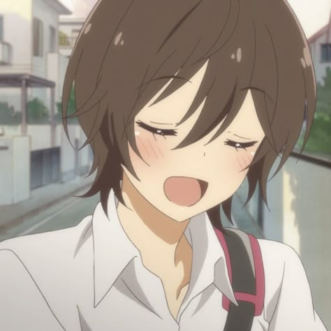 Short Brown Hair Pfp, Short Hair Brown, Asagao To Kase San, Anime Brown Hair, Short Brunette Hair, Pelo Cafe, Morning Glories, Short Brown Hair, Girl With Brown Hair