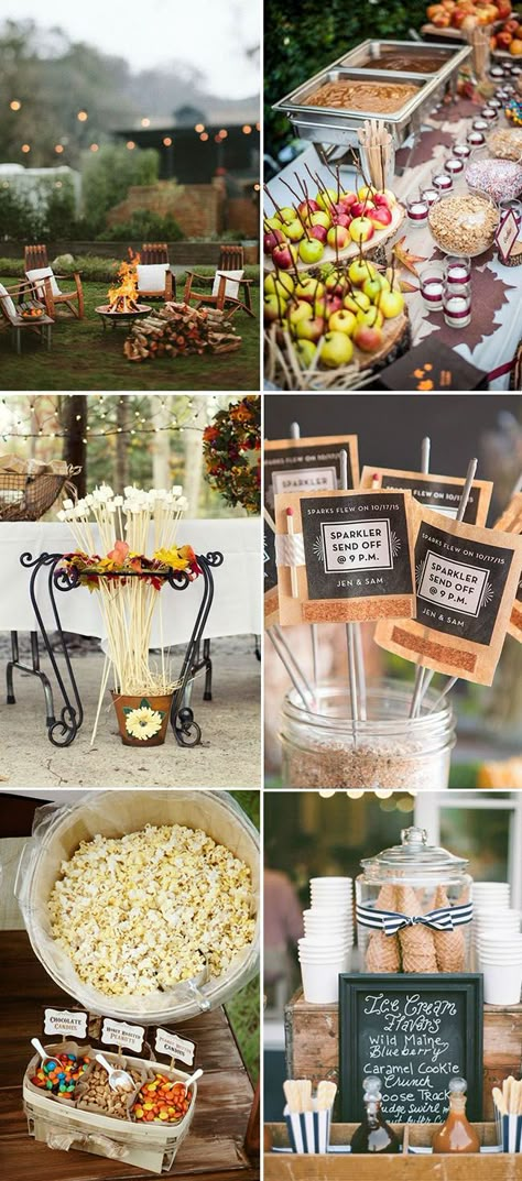 fun and intimate fall wedding ideas Fall Wedding Menu, Autumn Wedding Food, Intimate Fall Wedding, Fall Wedding Nails, Fall Backyard, Fall Wedding Ideas, Fall Wedding Diy, Autumn Wedding Reception, Carnival Wedding