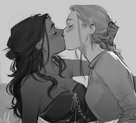 Someone should stop me, just saying  #breakinglegacies Kissing Poses, Kissing Drawing, Couple Poses Drawing, Image Couple, Kiss Art, Couple Poses Reference, Lesbian Art, Lgbt Art, Queer Art