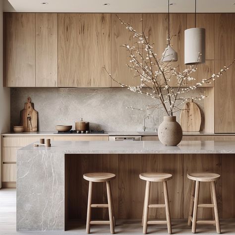 Modern Australian Interior Design, Kitchen Interior Japandi, Contemporary European Interior Design, House Decor 2024, Interior Design Styles 2024, California Kitchen Style, Kitchen Ideas 2024, Japandi Interior Design Kitchen, Natural Materials Interior