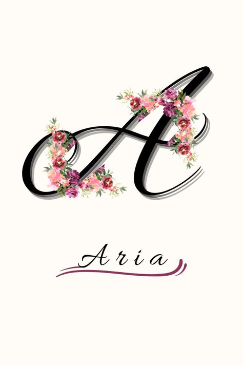 Name of girl start with A Aria Name Of Girl, Aria Name, Friends Illustration, Name Wallpaper, Girl A, Body Tattoos, Girl Names, Baby Names