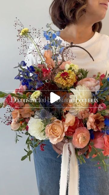 Bronte, Utah Wedding Florist on Instagram: "I am all in on this trend! Every bridesmaid bouquet is an element of the bride’s. �😍" Utah Wedding, Utah Weddings, Bridesmaid Bouquet, Wedding Florist, Florist, Bouquets, Utah, The Bride, Wedding Flowers