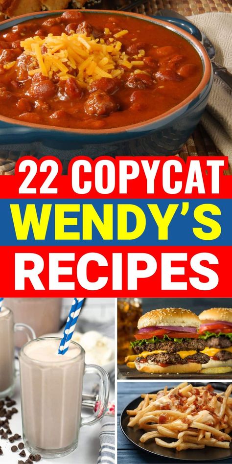 Wendys Burger Recipe, Arby's Copycat Recipes, In And Out Copycat Recipes, Wendys Copycat, Best Copycat Recipes Restaurants, Spicy Nuggets, Chilis Copycat Recipes, Kid Dinner, Cracker Barrel Copycat Recipes