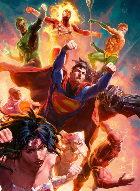 Justice League Art, Art Dc Comics, West Coast Avengers, Justice League Comics, Fictional Heroes, Dc Justice League, Dc Comics Heroes, Univers Dc, Super Friends