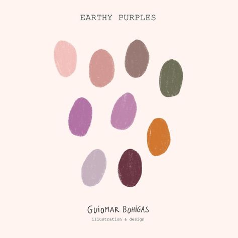 Earthy purples 💜 One of my favourite colour palettes, I definitely keep coming back to it again and again. I am planning on sharing a… | Instagram Purple Color Palettes, Wildflower Meadow, Earthy Color Palette, Once A Month, Favourite Colour, Color Inspo, Again And Again, Colour Palettes, Surface Pattern Design