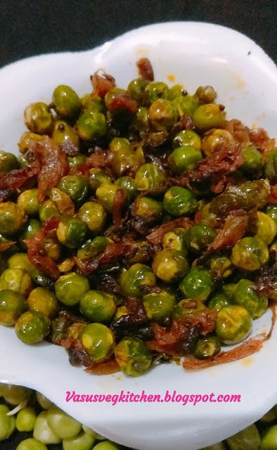 Vasusvegkitchen: Matar fry, Green Peas fry, how to prepare chatpata matar fry Peas Recipe Indian, Green Peas Recipe, Green Peas Recipes, Karnataka Recipes, Pea Snacks, Buttery Corn, Best Veggies, Dry Curry, Cool Food Ideas