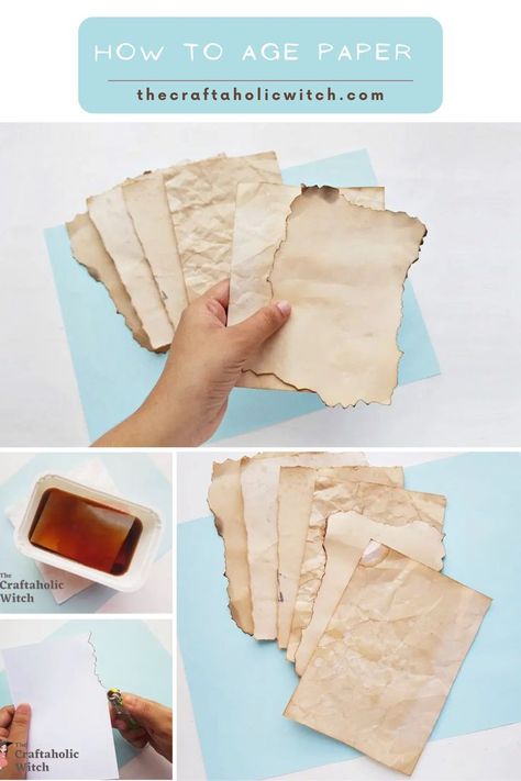 How to Age Paper Make Paper Look Old, Aging Paper, Origami Paper Plane, History Of Paper, Paper Making Process, Paper Dragon, How To Make Something, Tea Stained Paper, Aged Paper