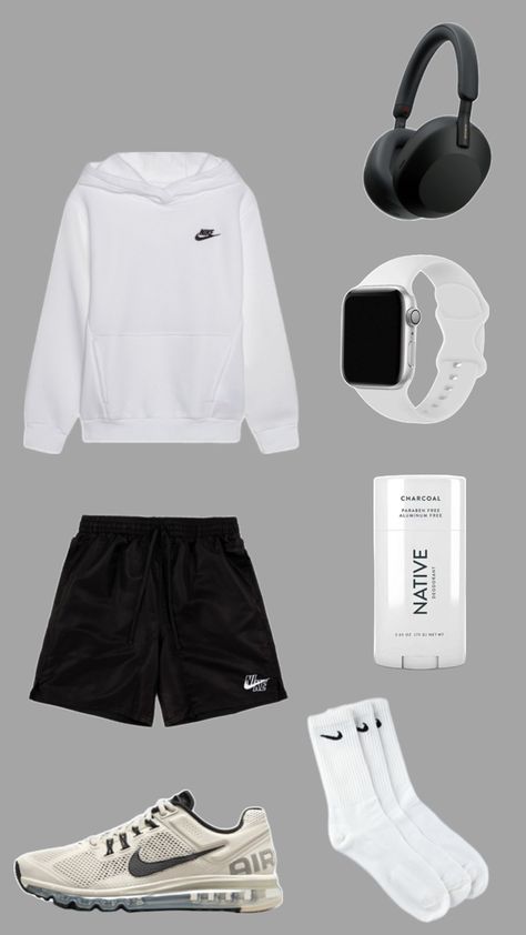 #gymfit #gym #fitness #nike Hooper Outfit, Chill Outfits Lazy Days, Athletic Outfits Men, Gym Outfit Men Style, Nike Boys Outfits, Gym Clothes For Men, Sporty Clothes, Wardrobe List, Sporty Outfits Men