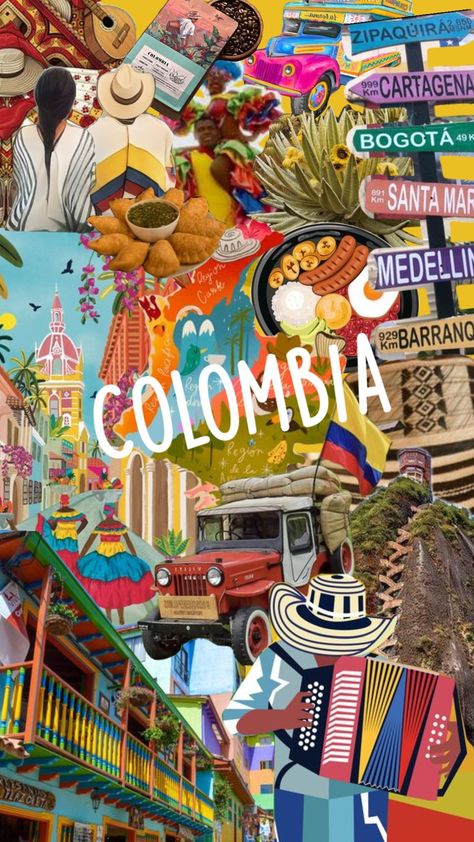 Latino Aesthetic, Colombia Country, Easy Crafts For Teens, Colombian Girls, Colombian Culture, Trip To Colombia, Travel Collage, Travel Infographic, Colombia Travel