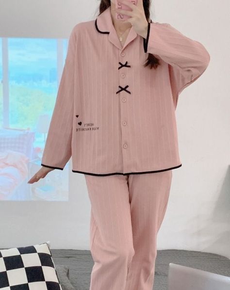 Cute Night Outfits, Cotton Pajama Set Women, Hot Clothes, Outfit Korean Style, Girly Girl Outfits, Pajama Fashion, Outfit Korean, Sleepwear Fashion, Cute Sleepwear