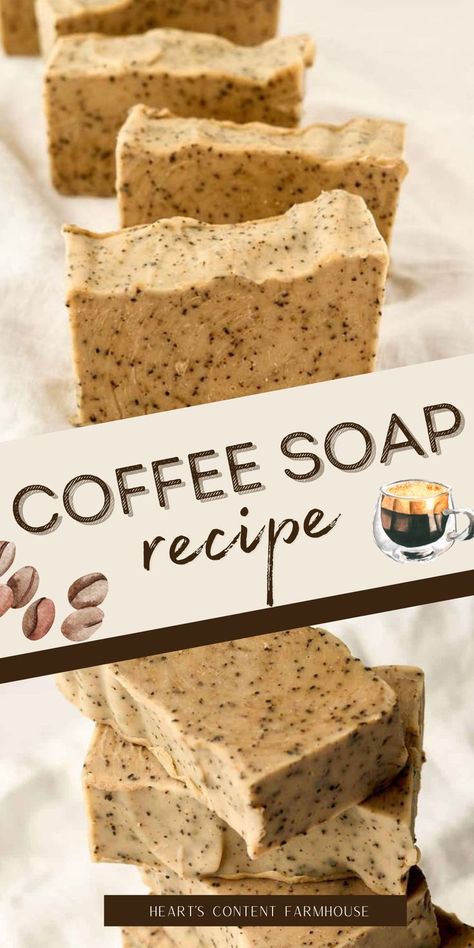 Coffee Soap Recipe, Natural Soaps Recipes, Easy Soap Recipes, Diy Soap Recipe, Săpunuri Handmade, Handmade Soap Recipes, Cold Process Soap Recipes, Coffee Soap, Soap Making Recipes