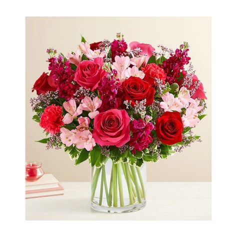 Fantasy Bouquet, Luxury Flower Arrangement, Valentine Flower Arrangements, Pink Flower Arrangements, Peruvian Lilies, Large Flower Arrangements, Red And Pink Roses, Hot Pink Roses, Red Rose Bouquet