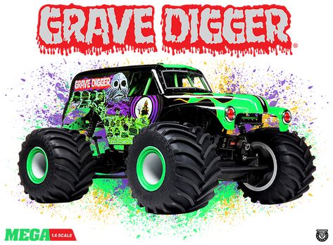 grave digger, us, car, cars, monster truck, truck, rc Grave Digger, Monster Trucks Birthday Party, Rc Monster Truck, Monster Truck Birthday, Rc Hobbies, Rc Autos, Monster Jam, Rc Auto, Rc Trucks