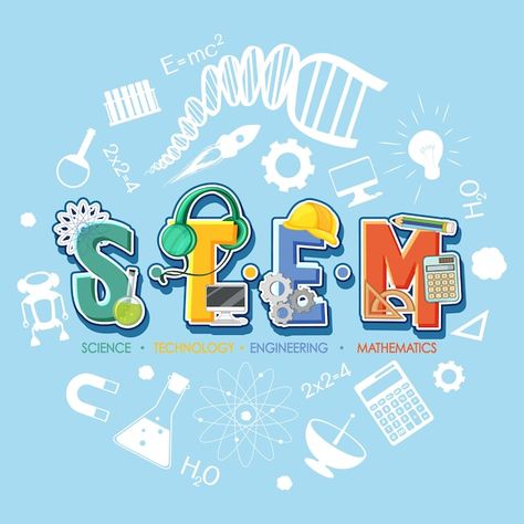 Stem Logo Design, Logo With Icon, Stem Logo, Physics Design, Letter Standee, Stem Subjects, Stem Classes, Stem Lab, Brochure Ideas