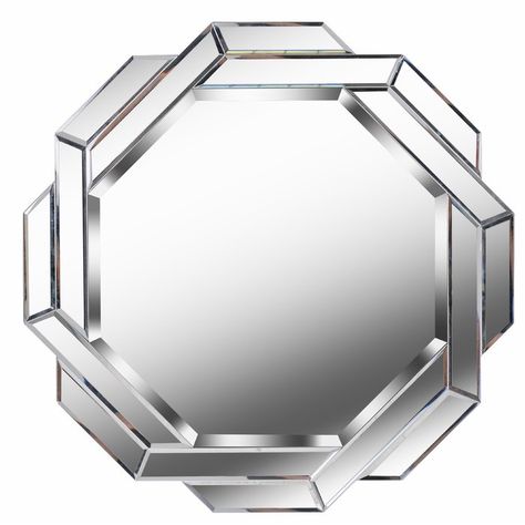 Art Deco Accents, Shipping Furniture, Hexagon Mirror, Unique Mirror, Deco House, Small Wall Mirrors, Unique Mirrors, Contemporary Mirror, Mirror Effect