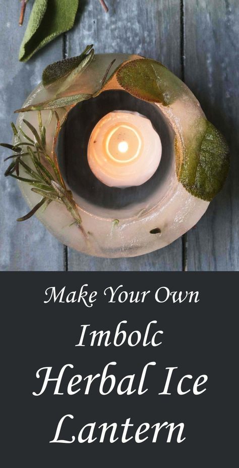 Imbolc Activities, Imbolc Decorations, Imbolc Recipes, Ice Lanterns, Imbolc Ritual, Lantern Diy, Moon Rituals, Pagan Crafts, Winter Moon