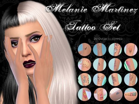 SC4-102703_MAIN Ts4 Melanie Martinez Cc, Sims 4 Cc Melanie Martinez Clothes, Melanie Martinez Teeth, Sims Tattoo, Melanie Martinez Tattoo, Martinez Tattoo, Sims Challenge, Sims 4 Tattoos, Makeup Cc